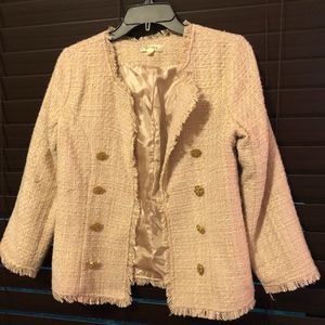 Beige Blazer with gold detailing